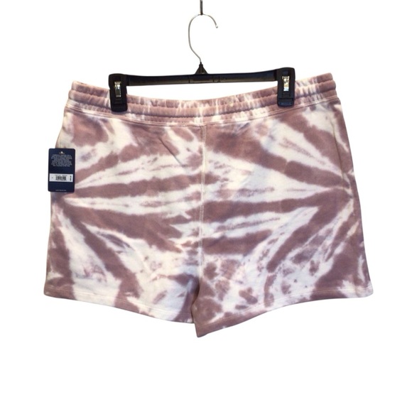 Lucky Brand Womens Mauve French Terry Drawstring Tie Dye Shorts Size Large - Picture 4 of 8